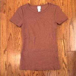 H&M Dark Orange Fitted Top